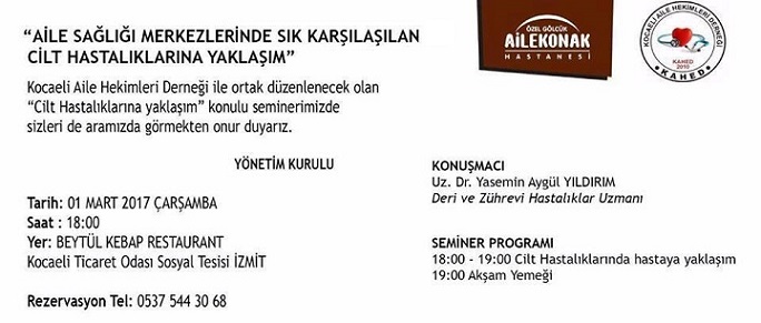 Aile Sağlığı Merkezlerinde Sık Karşılaşılan Cilt Hastalıklarına Yaklaşım